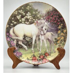 The Joyful Meadow of the Unicorn Decorative Plate